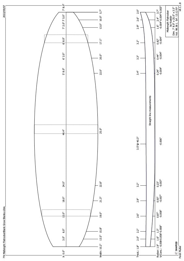 7'8" mid-length blank